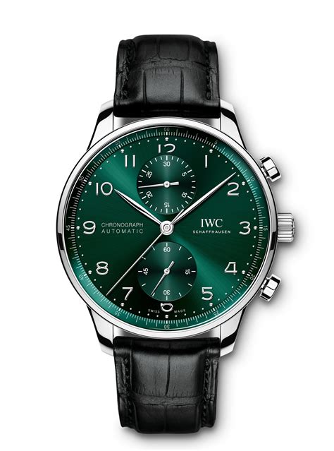 iwc portugieser grün kautschuk|iwc portugieser chronograph.